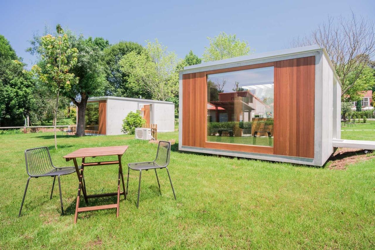 Bungalow Camping Los Manzanos Santa Cruz de Oleiros Extérieur photo